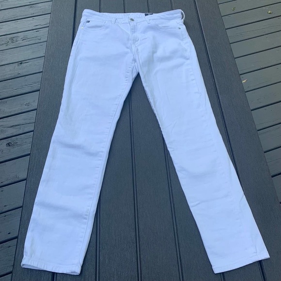 AG The Prima Cigarette Leg White Jeans Womens Ankle 29R $210 - Picture 5 of 12